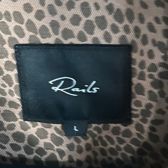 NWOT Rails Tennessee Jacket Tawny Spots Brown Casual Women’s Large - Picture 10 of 14